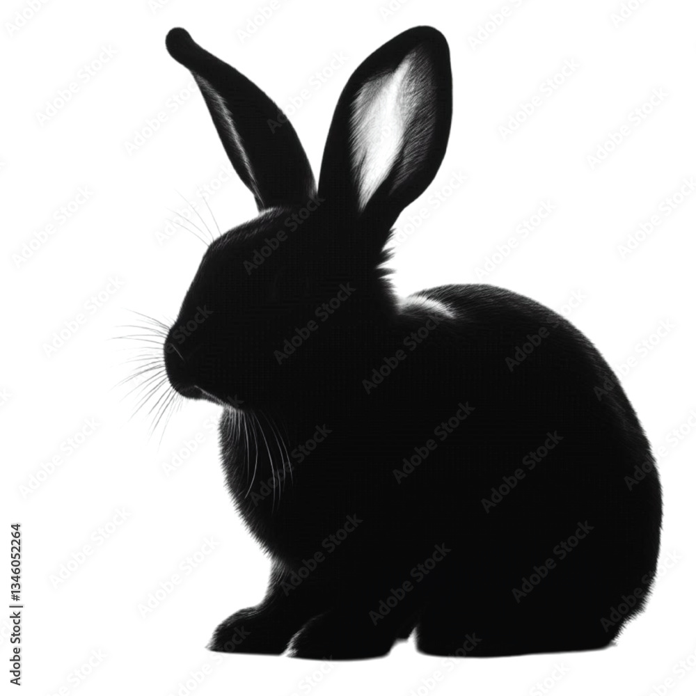 Obraz premium A silhouette bunny