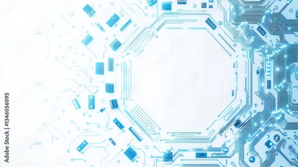 Obraz premium Abstract circuit board design, technology background, futuristic (1)