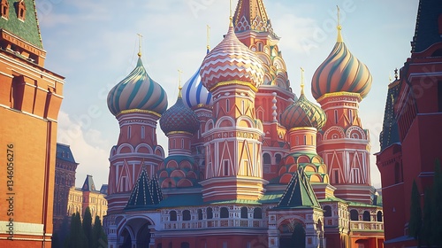 St. Basil's Cathedral, Moscow, Russia, landmark, architecture, historical site, daytime