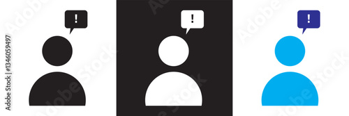 Complaint Icon.  Vector illustration. isolated on white and black background. EPS 10