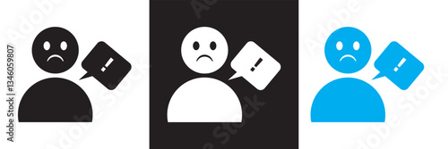 Complaint Icon.  Vector illustration. isolated on white and black background. EPS 10