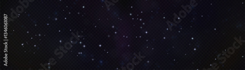 Light effect with many shimmering highlights on a transparent background. Abstract bokeh lights.	