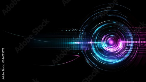 Science and technology sense of robotic arm background, science and technology sense of color 