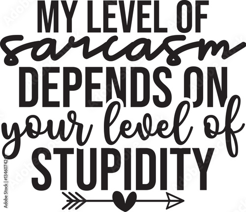 My Level Of Sarcasm Depends On Your Level Of Stupidity 