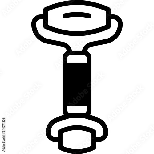 jade roller solid line icon