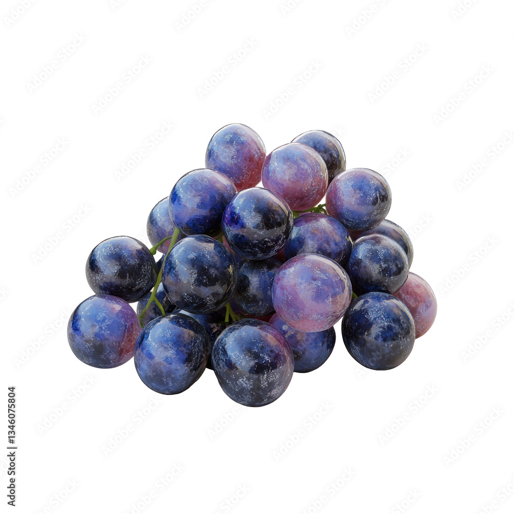 Fototapeta premium Grapes fruit isolated on white or transparent background