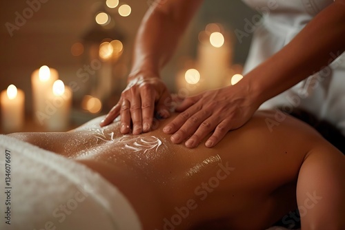 Wallpaper Mural Person Receiving a Shiatsu Back Massage from a Professional Masseuse in Close-up View Torontodigital.ca