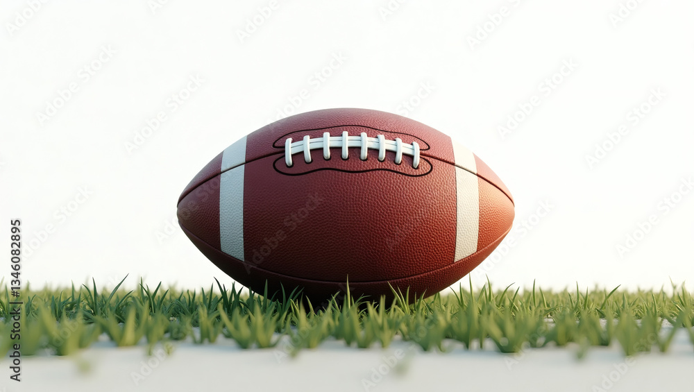 American Football Ball on White Background American Football Ball on White Background