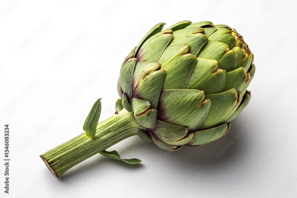 Fototapeta premium green artichoke on a white background