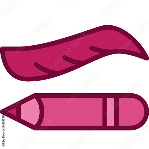 eyebrow pencil two tone icon