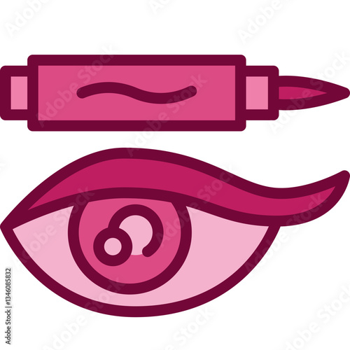 eyeliner two tone icon