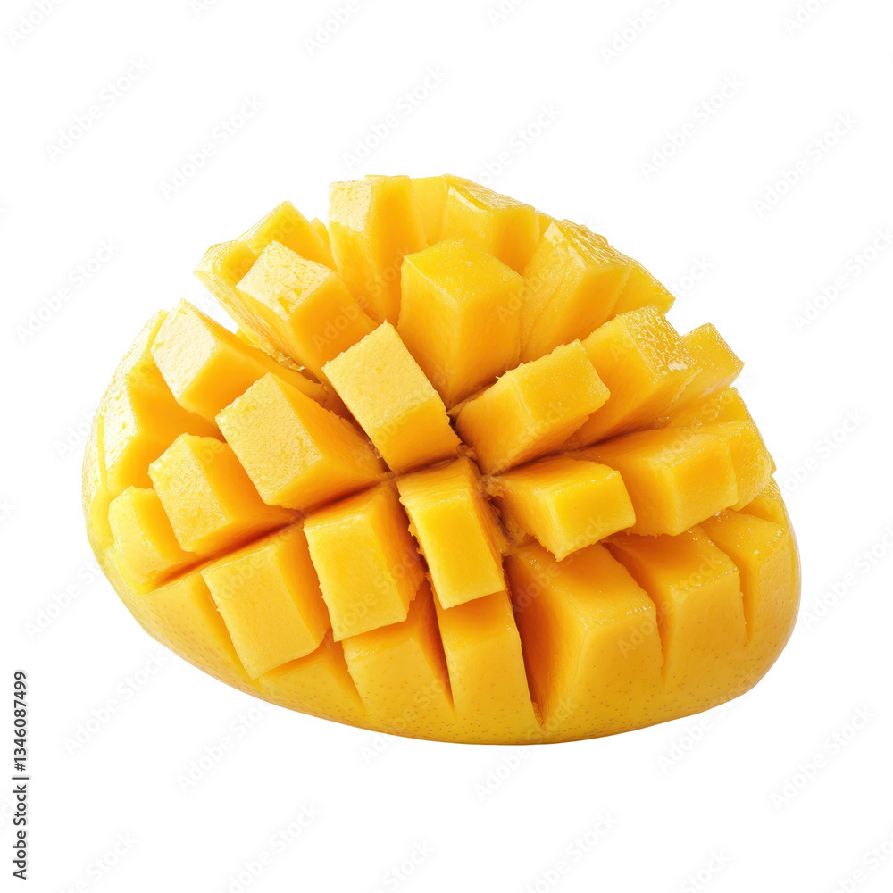 Mango fruit isolated on white or transparent background