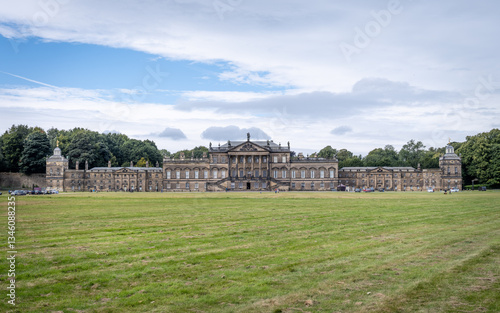 full frontal view of a large historic stately home in Rotherham. 