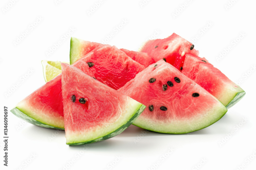 Watermelon with green rind on a white background JPG by Generative A.I. Watermelon with green rind on a white background JPG by Generative A.I.