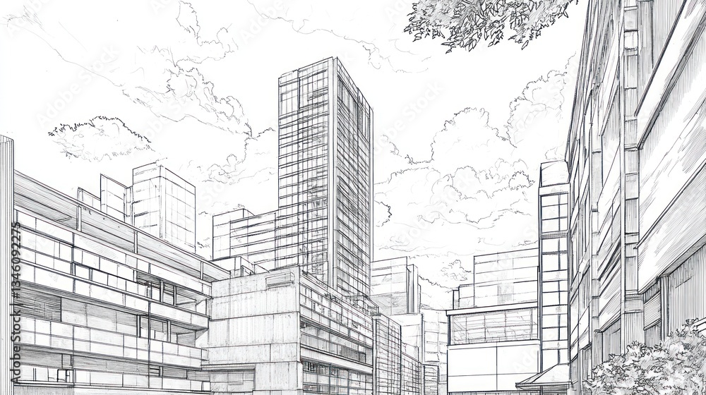 Urban Sketch Architecture Cityscape Urban Sketch Architecture Cityscape