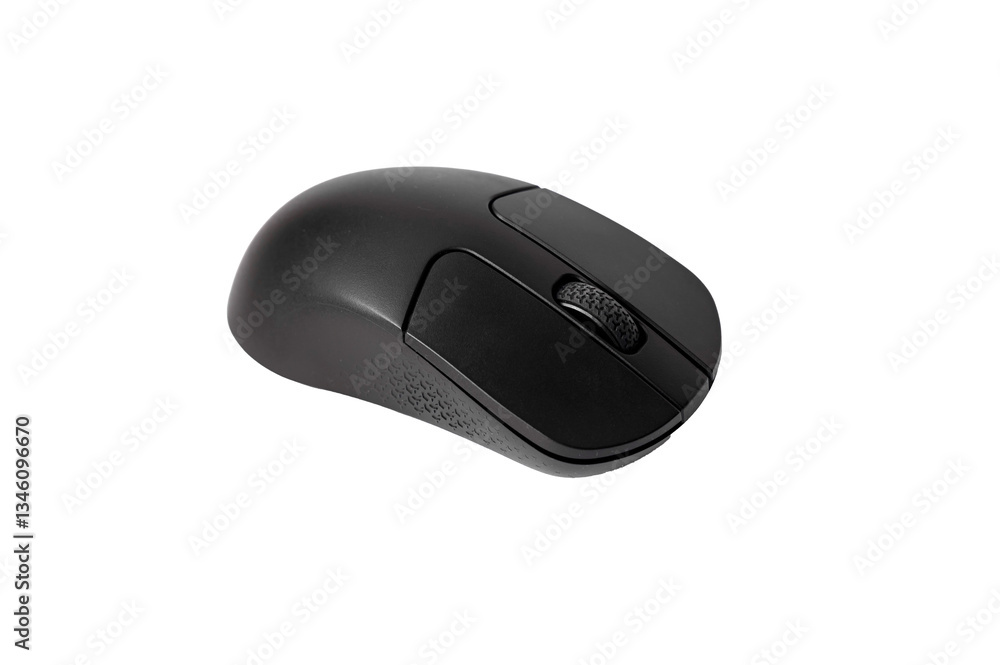 PNG Black computer mouse resting on a table surface PNG Black computer mouse resting on a table surface