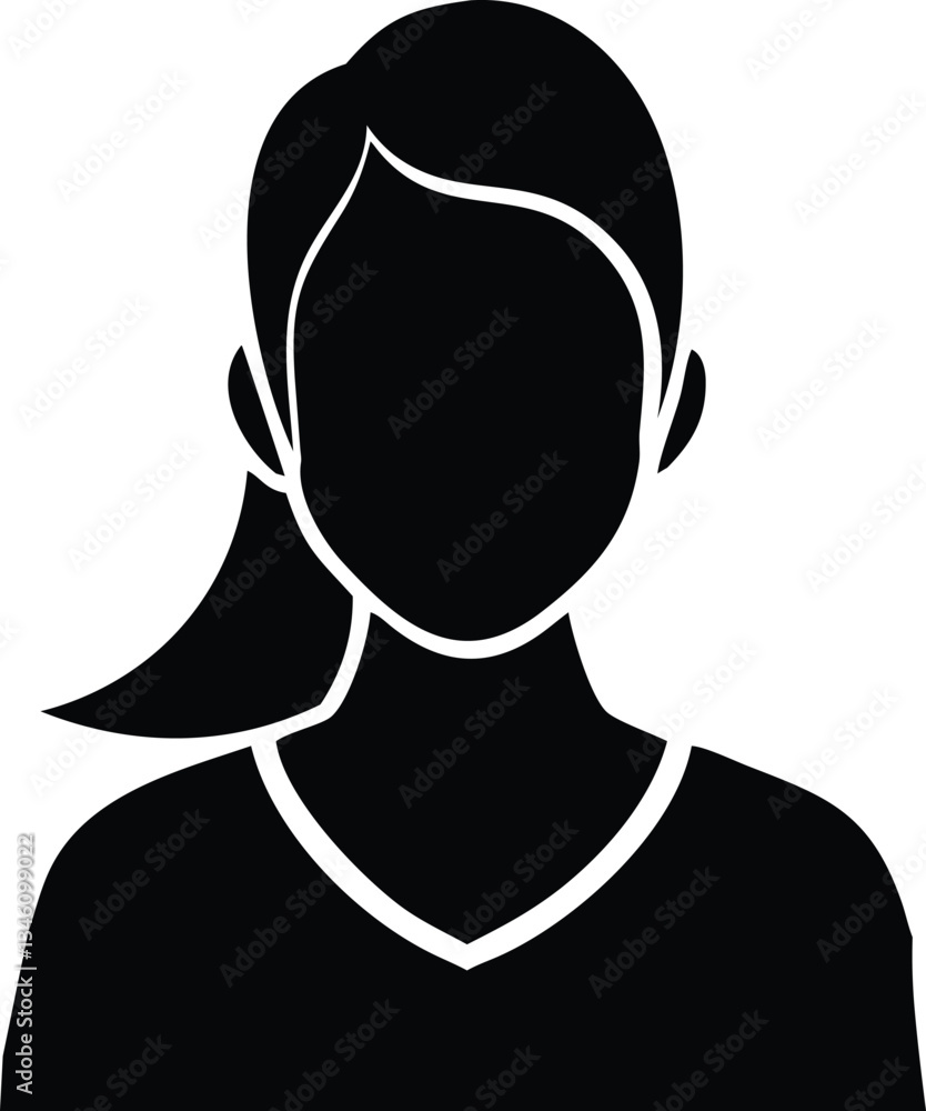 girl icon vector design image girl icon vector design image