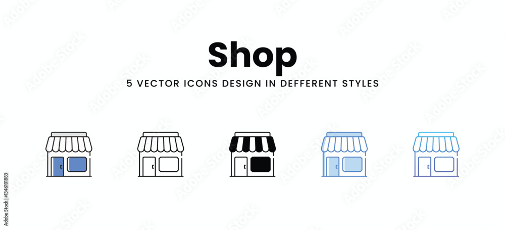 Shop vector icons set stock illustration Shop vector icons set stock illustration