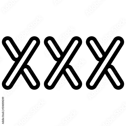 Neon sign. Editable stroke vector icon.