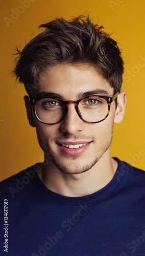 smiling young man with glas...