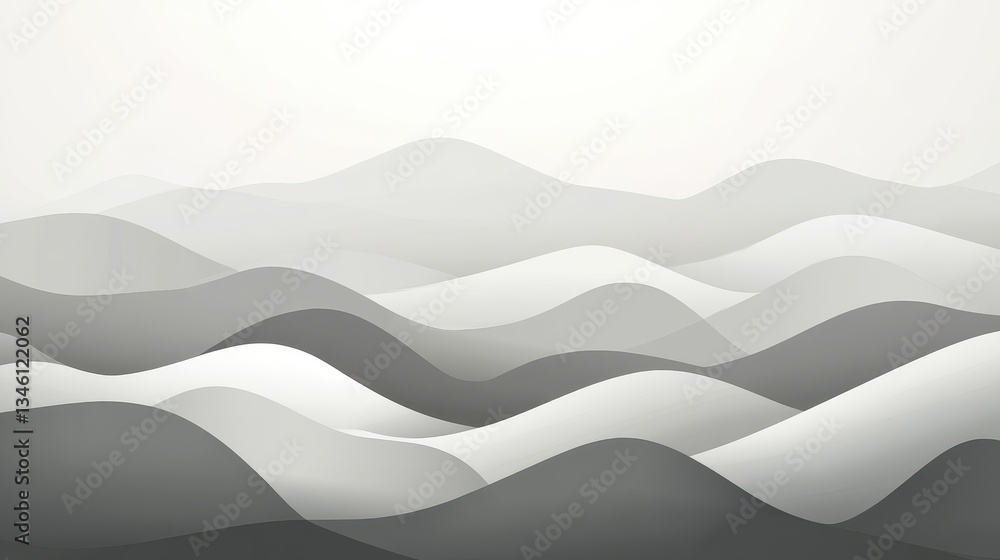Fototapeta premium Abstract Gray Mountain Landscape Background Design.