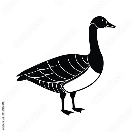 goose isolated on white