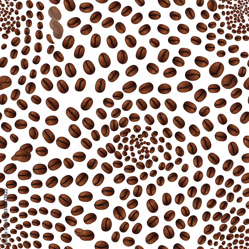 seamless pattern Realistic and artistic illustrations of coffee beans, brewing equipment, coffee cups for background or wallpaper seamless pattern Realistic and artistic illustrations of coffee beans, brewing equipment, coffee cups for background or wallpaper
