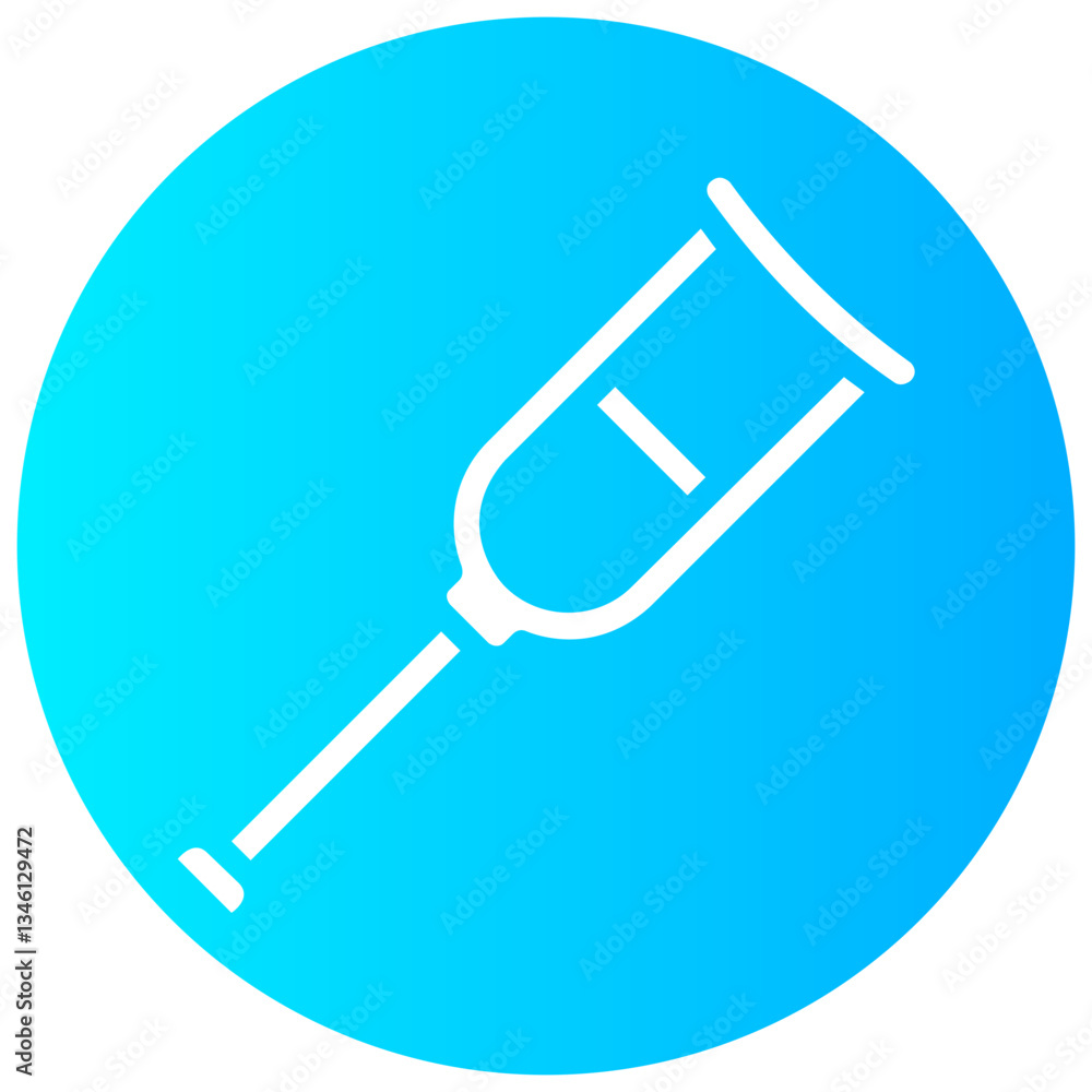 crutches vector round glyph icon crutches vector round glyph icon