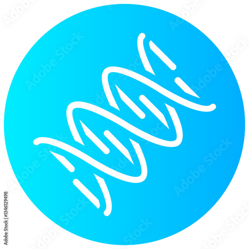 dna vector round glyph icon