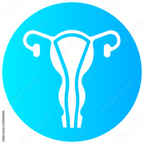 gynecology vector round glyph icon