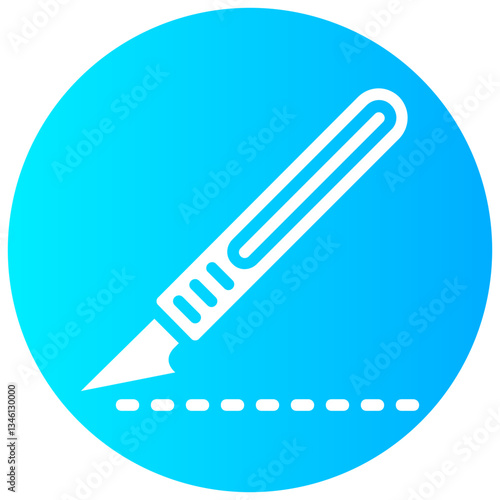 scalpel vector round glyph icon