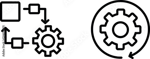 "Workflow Optimization Icon Representing Efficiency, Process Improvement, and Productivity Enhancement"