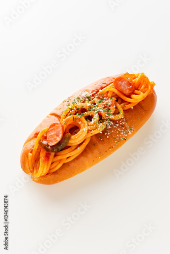 Wallpaper Mural ナポリタンパン　ナポリタンロール　白背景 Torontodigital.ca