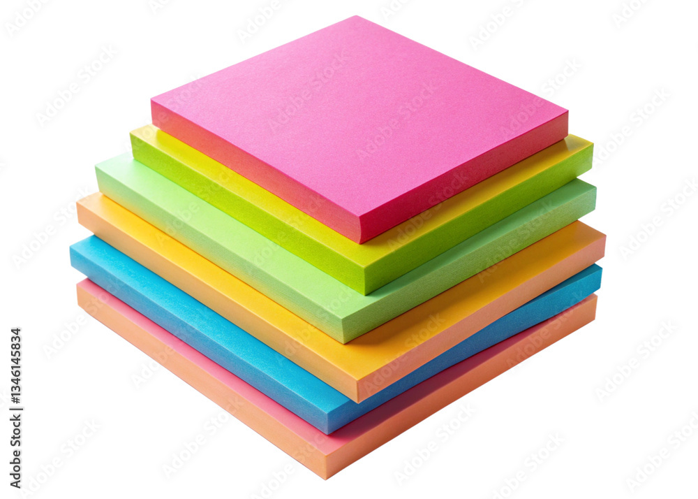 bright rainbow colored adhesive paper notes stacked in pyramid shape for school and office organization isolated on white background
bright rainbow colored adhesive paper notes stacked in pyramid shape for school and office organization isolated on white background