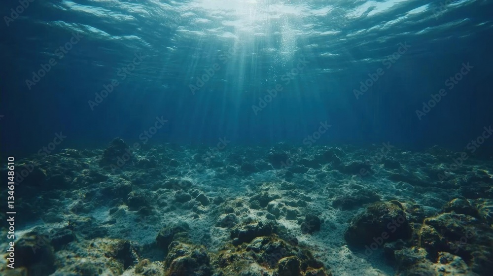 Obraz premium Ocean floor seabed underwater seascape scene