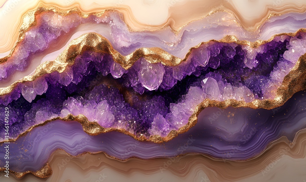 geode design featuring shattered crystalline formations in electric violet and rose quartz tones, Generative AI geode design featuring shattered crystalline formations in electric violet and rose quartz tones, Generative AI