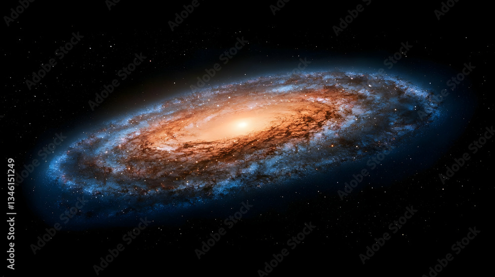 Obraz premium Spiral Galaxy In Deep Space