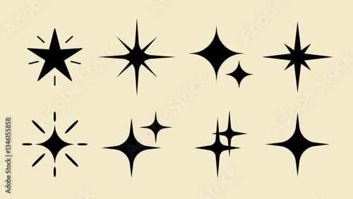 Wallpaper Mural Shine star sparkle vector set. Sparkle star icons. Shine icon. Stars sparkle doodles vector. Set sparkles star symbols vector. Bright sparkle, star sparkle, shiny flash star. Star shine sparkle icon Torontodigital.ca