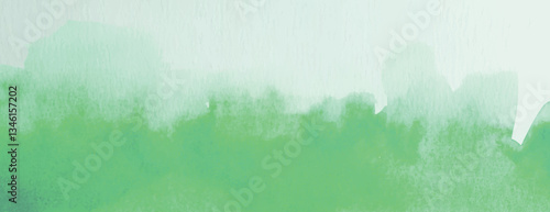 Watercolor background with a soft green background, featuring a textured, gradient style. Green hues blend smoothly in the background. Minimal watercolor paint texture background vector
