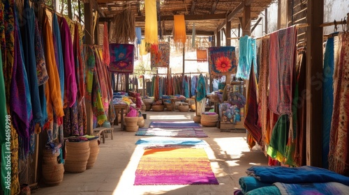 Vibrant Textile Market: A Kaleidoscope of Colors and Textures