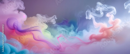 A colorful abstract background with a lot of smoke.