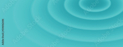 A teal background with a teal ripple effect, creating a smooth, calming texture. The background is soothing and repetitive. Circular pattern background. Teal background vector.