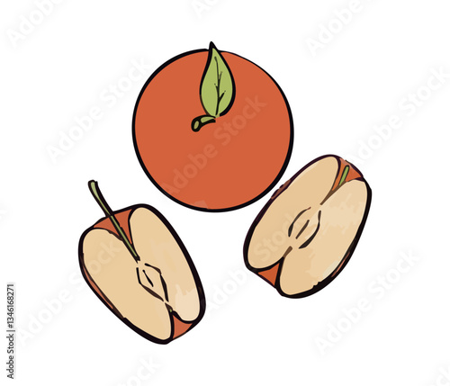 Pommes dessin illustration vectorielle