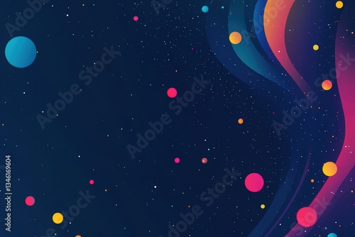 Cosmonautics Day. Abstract paper cut art of astronaut floating in space with planets, spaceship, and stars on a blue background