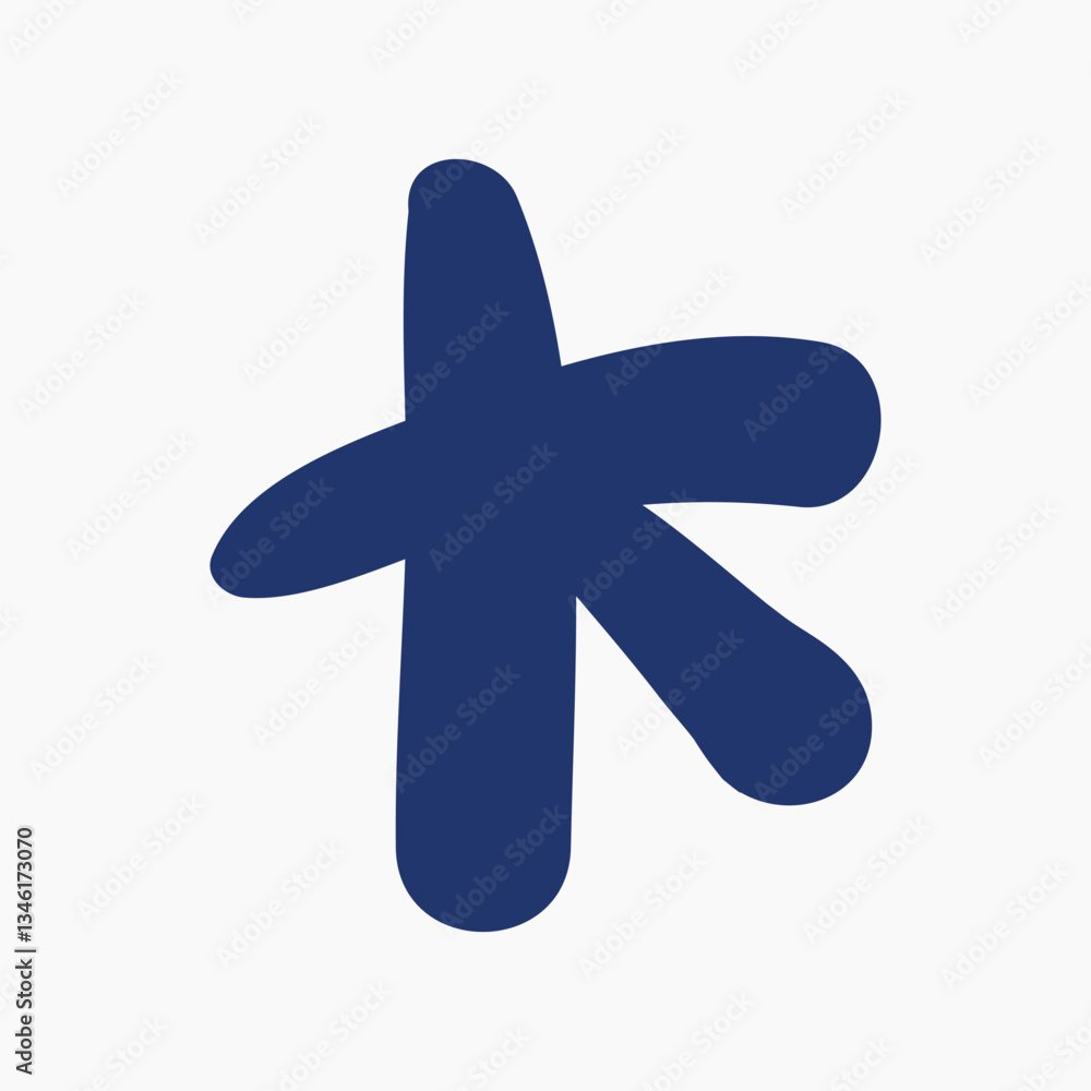 Obraz premium Simple star, hand drawn element vector