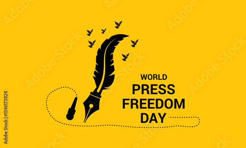 World press freedom day concept Vector illustration of background. World Press Freedom Day is observed annually on May 3rd. Criminalizing journalism crimes should end with impunity. Design for banner.