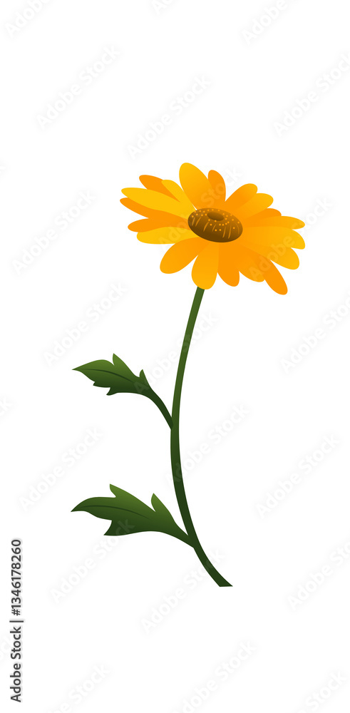 Fototapeta premium Lonely yellow flower