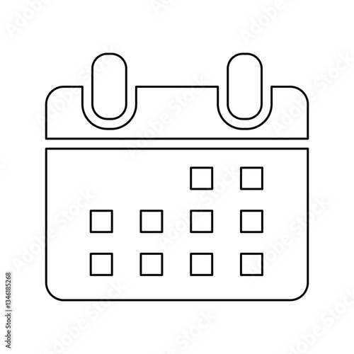 Calendar icon in line style