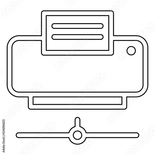 Printer icon in line style