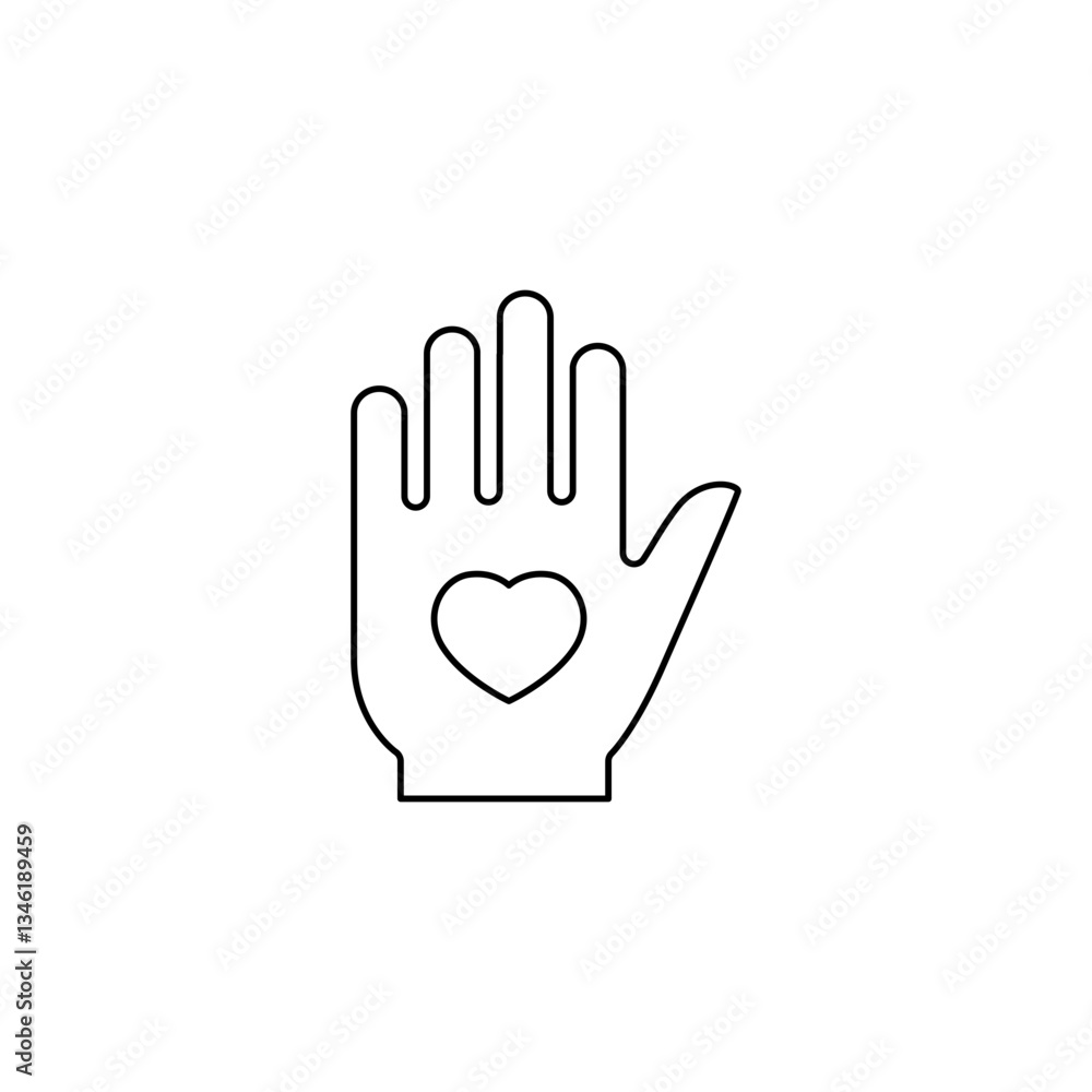Love icon in line style Love icon in line style